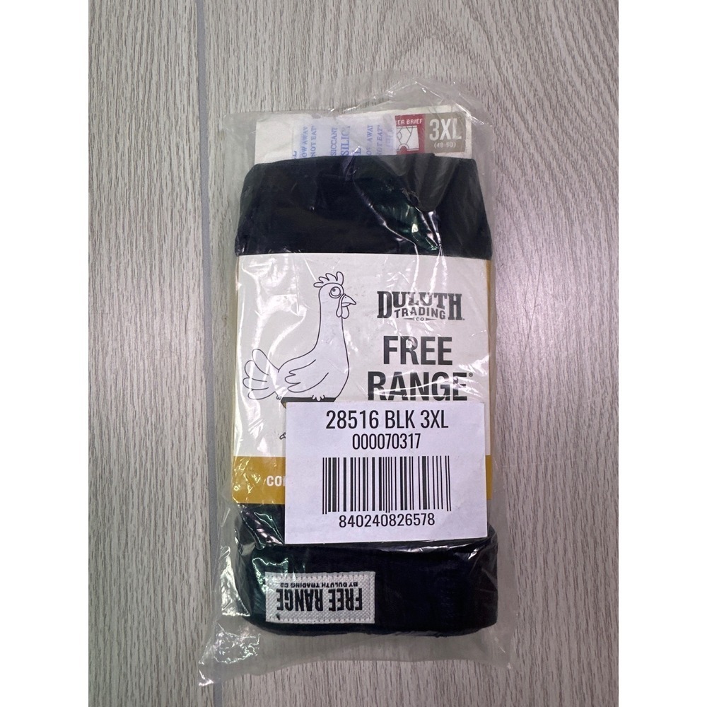 Duluth Trading Co Free Range Mens Black Organic Cotton Boxer Briefs 3XL 28516 - Picture 4 of 6